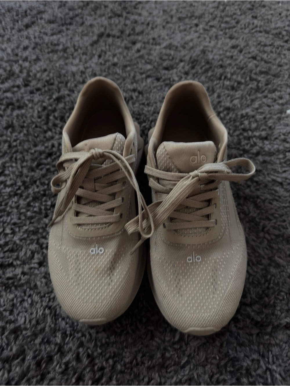 Alo Neutral Tan Athletic Sneakers